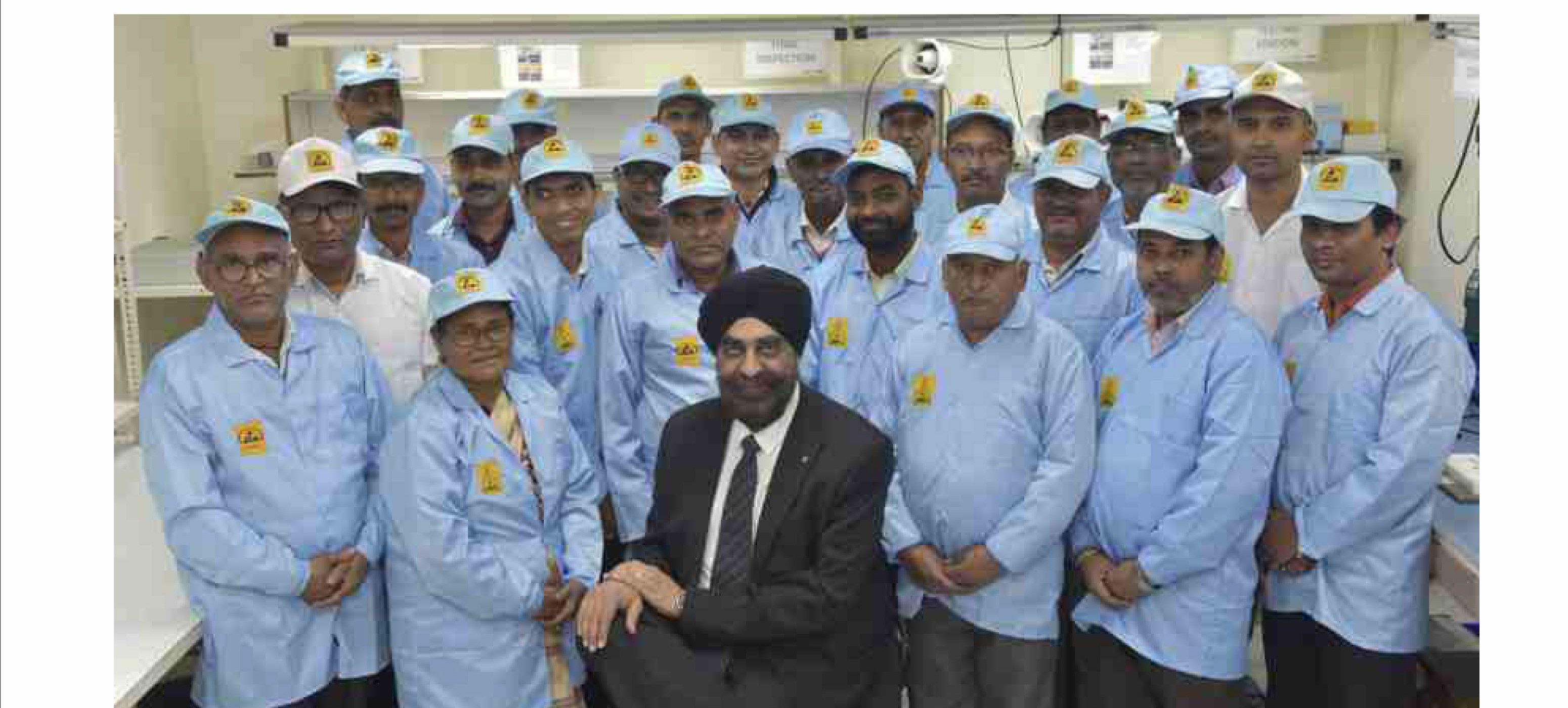 Jaspal Singh Chhabra with the IJS Electronics production line team